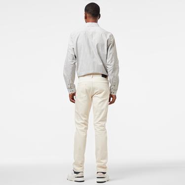  Erkek Slim Fit Chino Beyaz Pantolon