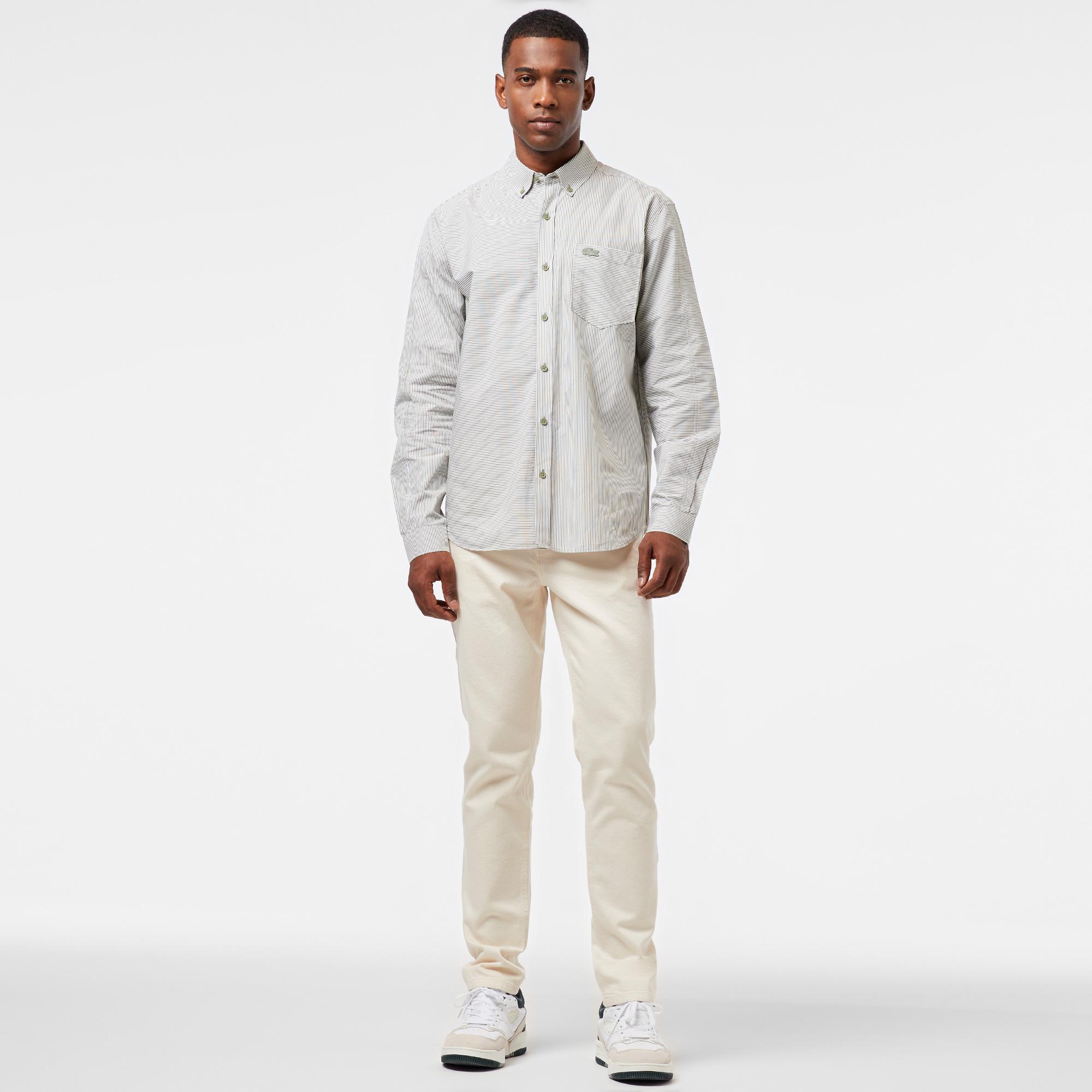 Erkek Slim Fit Chino Beyaz Pantolon