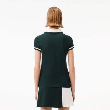  Kadın Slim Fit Yeşil Polo