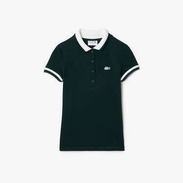  Kadın Slim Fit Yeşil Polo