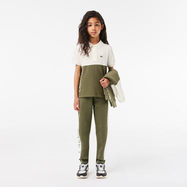  Çocuk Renk Bloklu Beyaz Polo