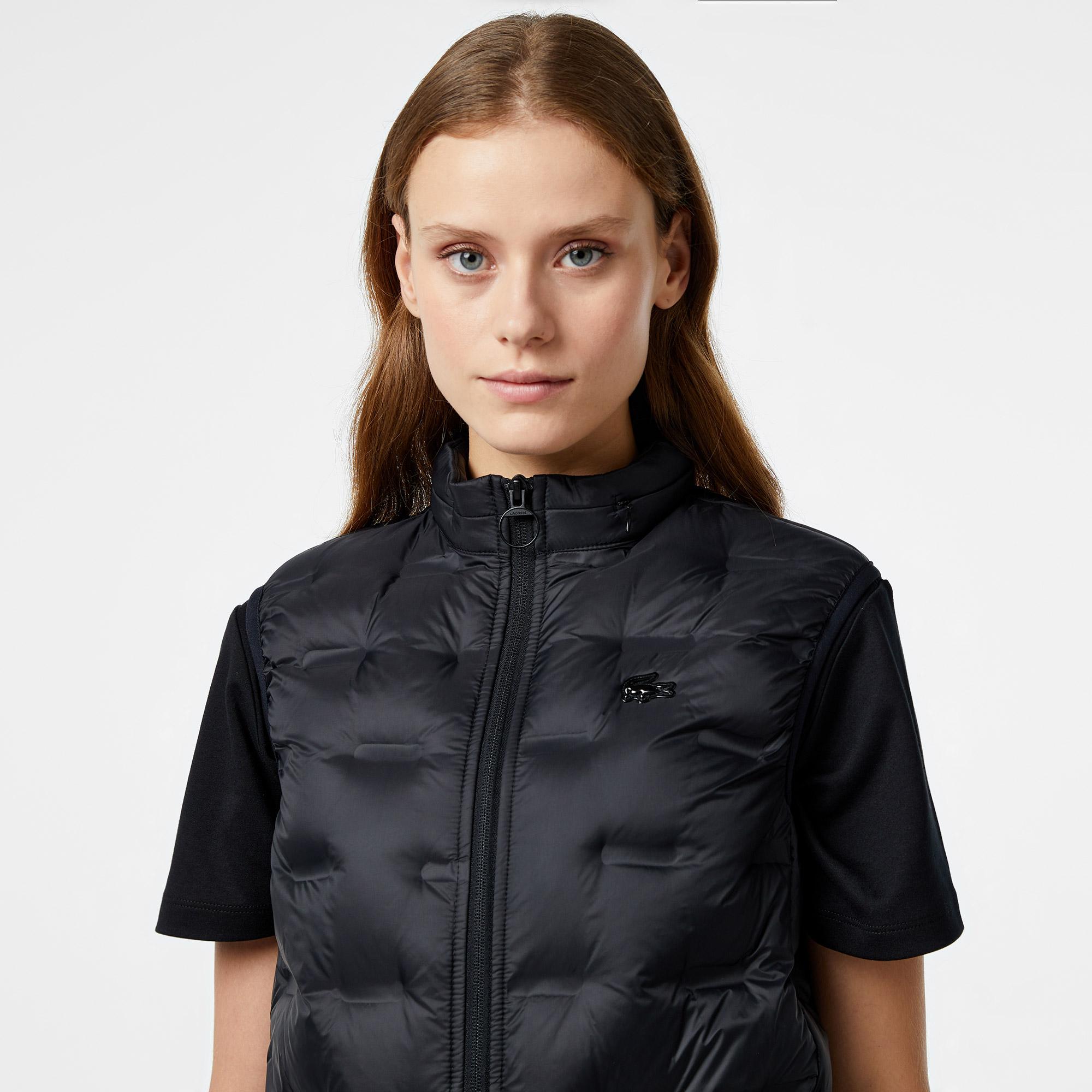 Kadın Kapitone Regular Fit Kapüşonlu Kapitone Siyah Yelek