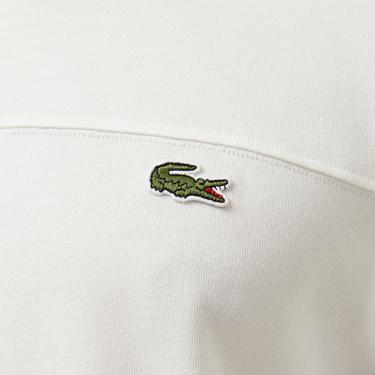  Erkek Regular Fit Bisiklet Yaka Çizgili Beyaz T-Shirt