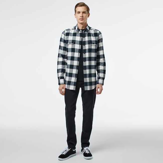  Erkek Regular Fit Siyah Jean Pantolon