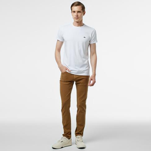  Erkek Slim Fit Kahverengi Jean Pantolon