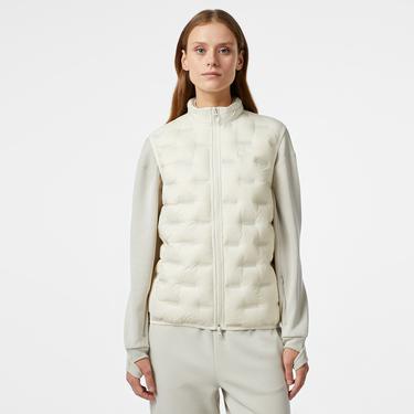  Kadın Kapitone Regular Fit Kapüşonlu Beyaz Yelek