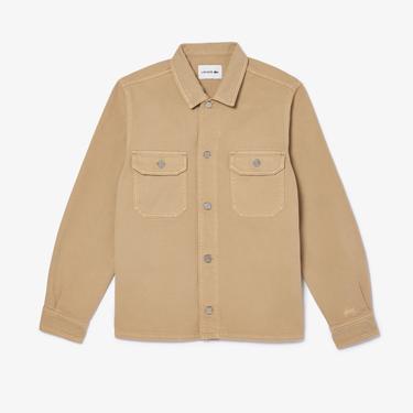  Lacoste Erkek Oversize Fit Kahverengi Gömlek