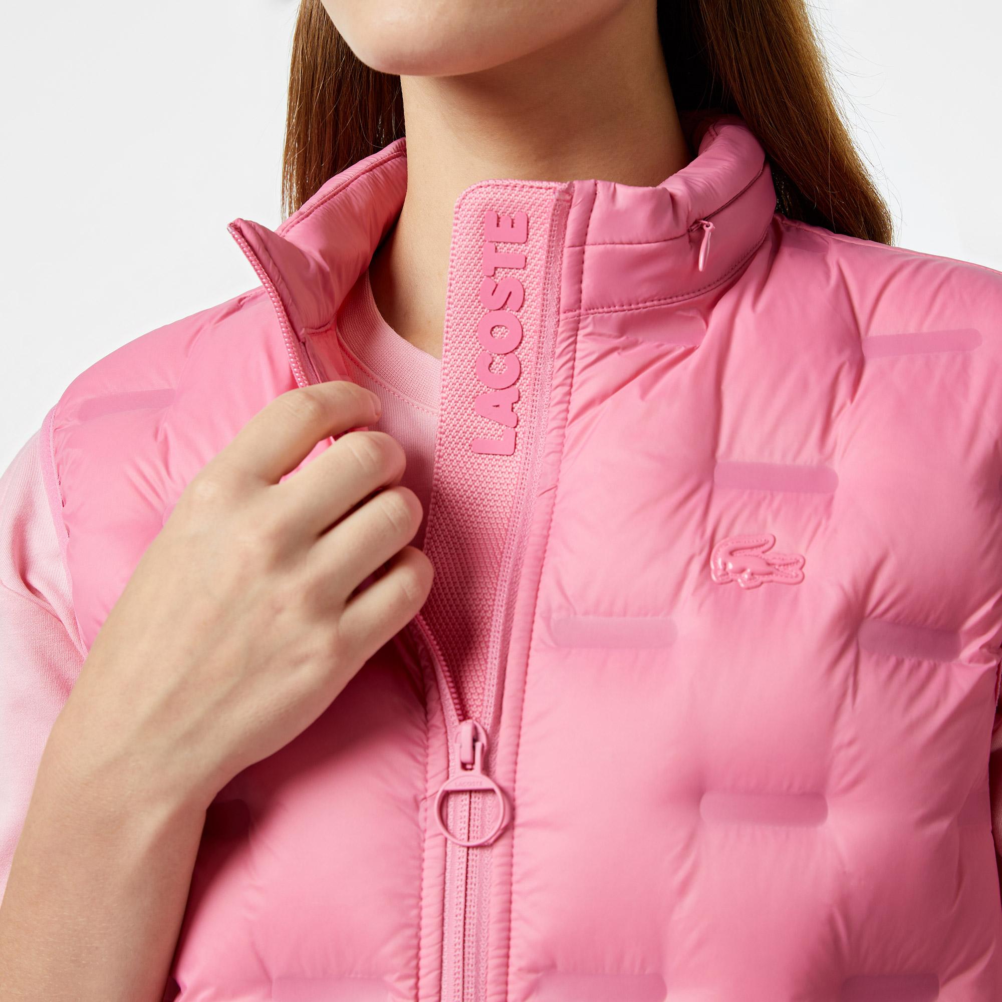 Kadın Kapitone Regular Fit Kapüşonlu Pembe Yelek