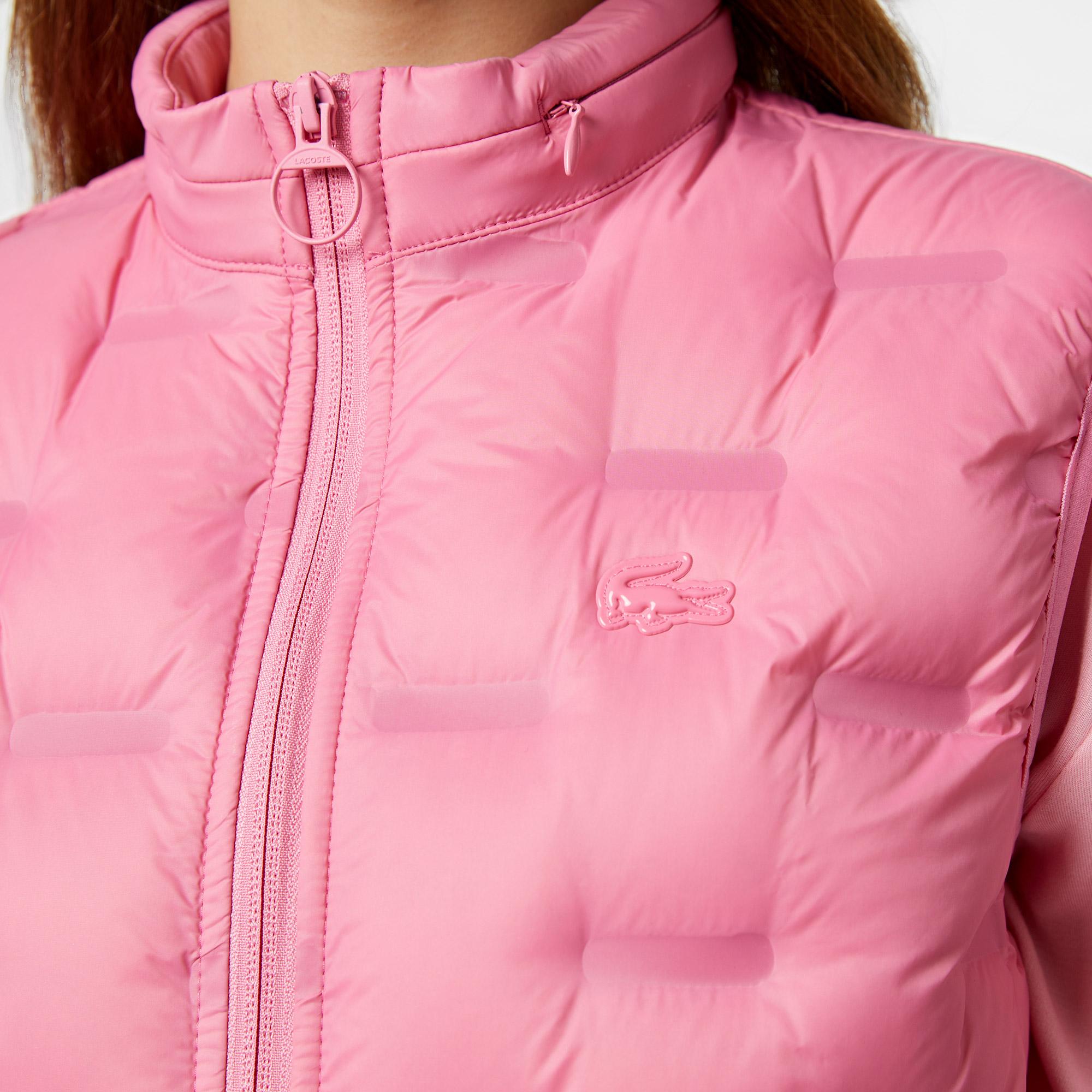 Kadın Kapitone Regular Fit Kapüşonlu Pembe Yelek