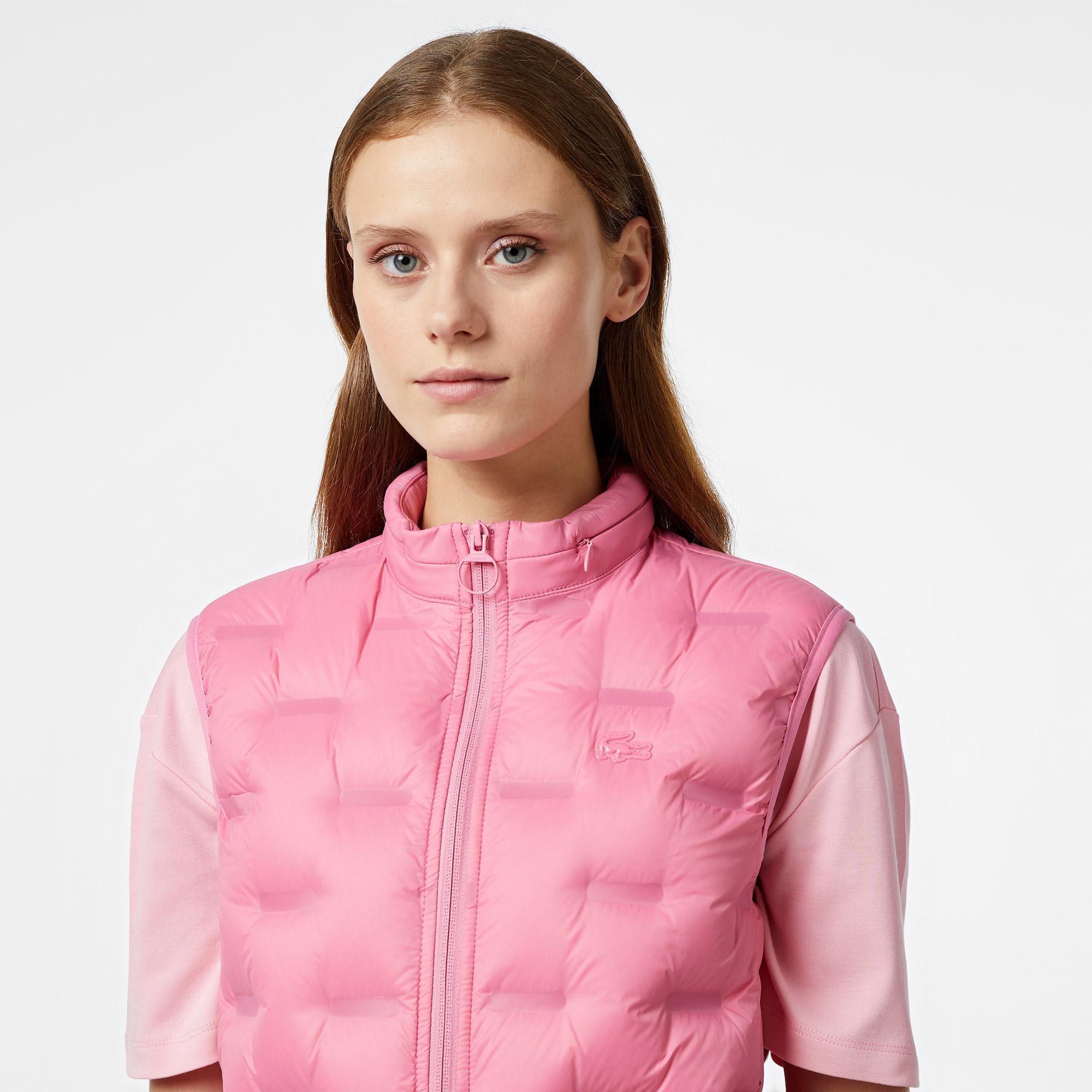 Kadın Kapitone Regular Fit Kapüşonlu Pembe Yelek