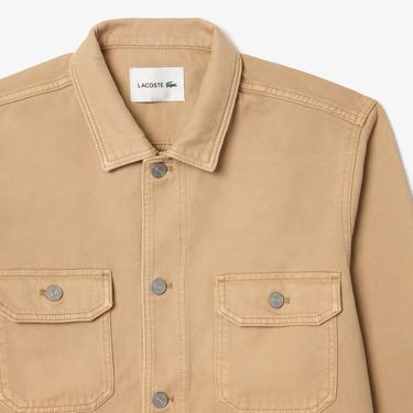  Lacoste Erkek Oversize Fit Kahverengi Gömlek