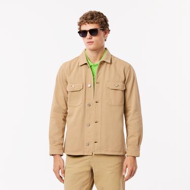 Lacoste Erkek Oversize Fit Kahverengi Gömlek