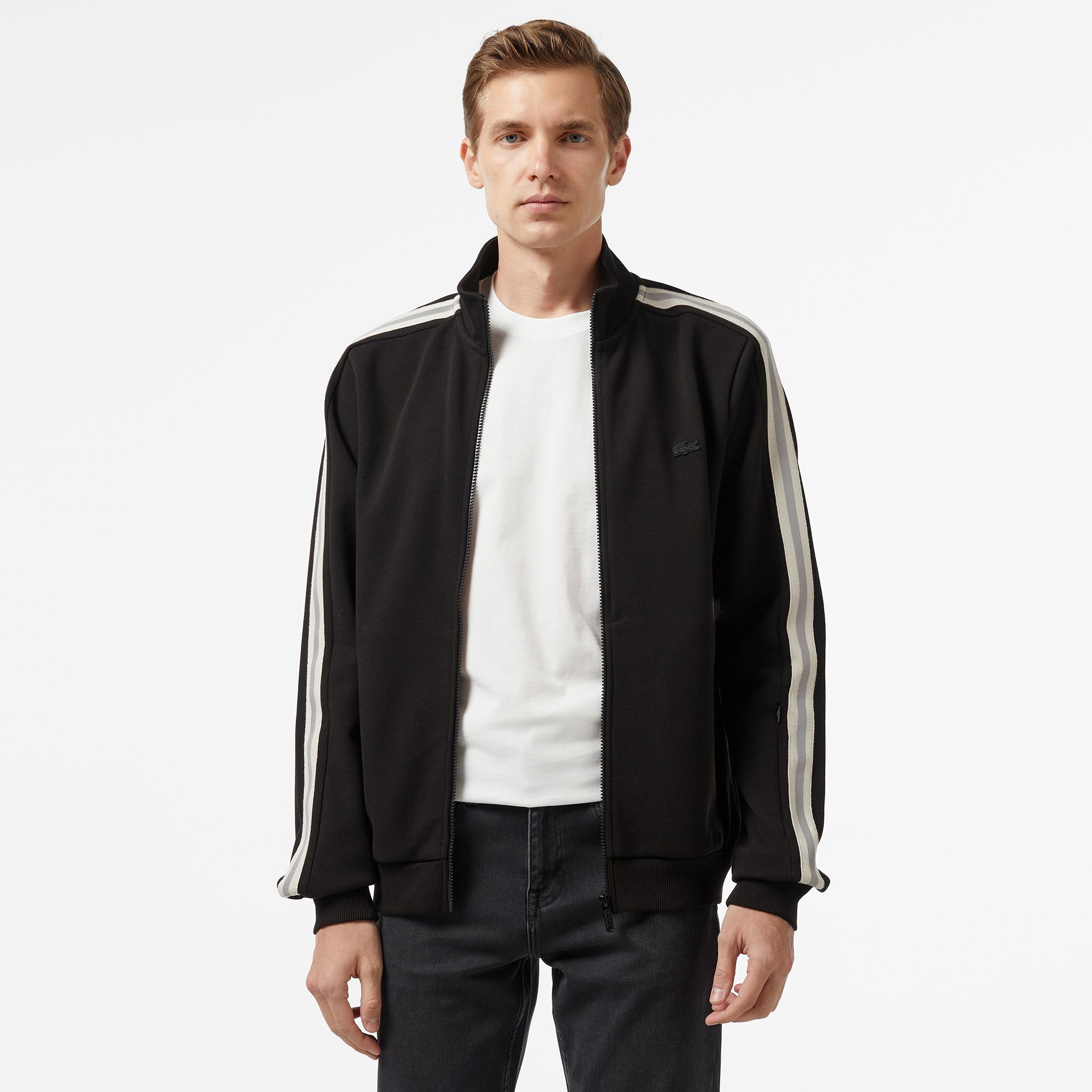 Lacoste Slim Fit Erkek Siyah Sweatshirt