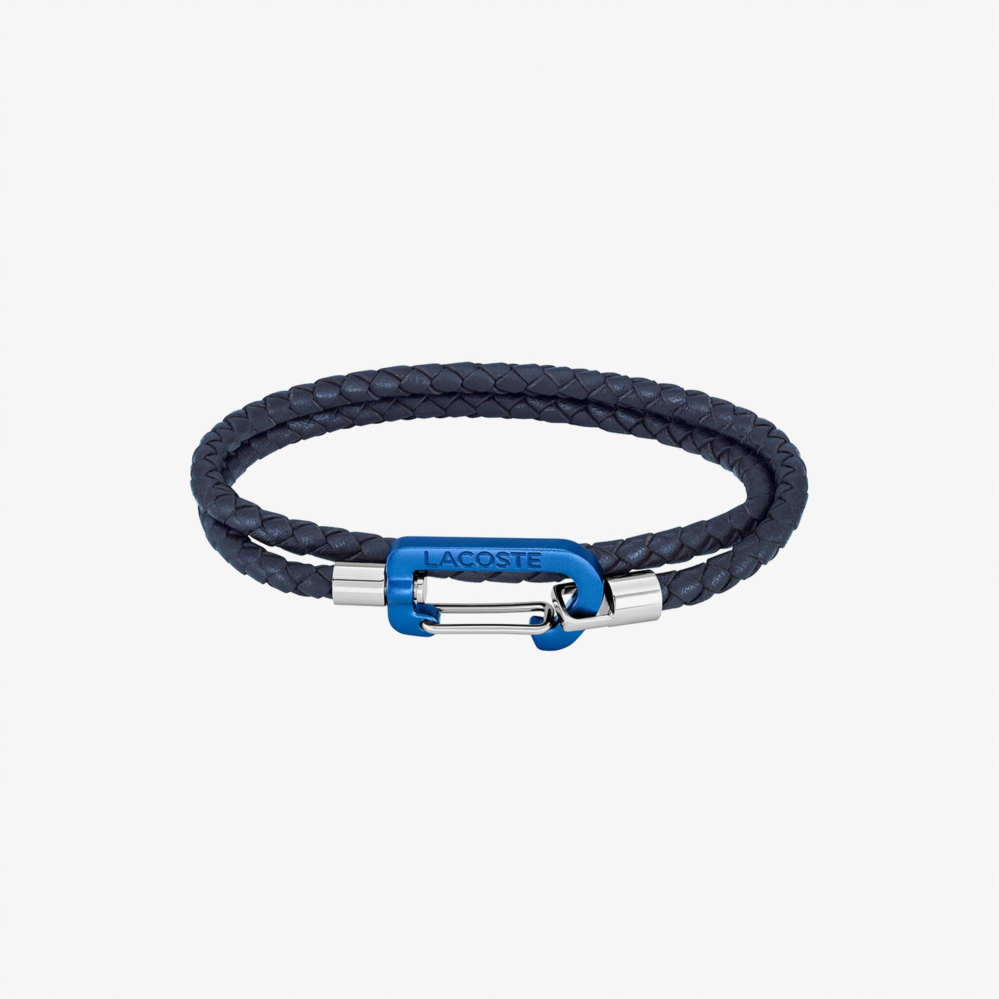 Lacoste Erkek Lacivert Deri Bileklik