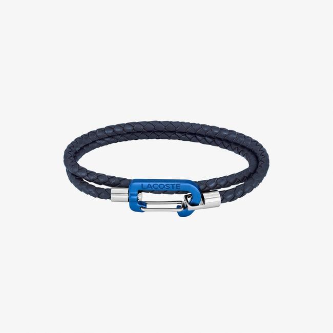  Lacoste Erkek Lacivert Deri Bileklik