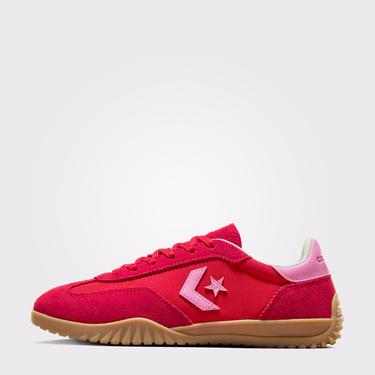  Converse Run Star Trainer Unisex Kırmızı Süet Sneaker
