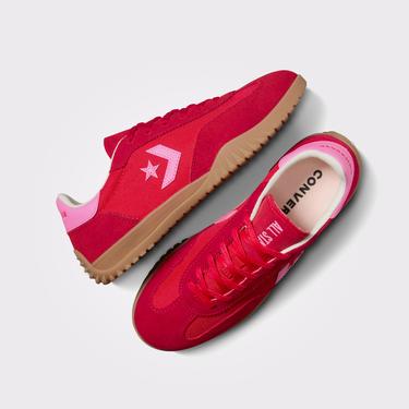  Converse Run Star Trainer Unisex Kırmızı Süet Sneaker