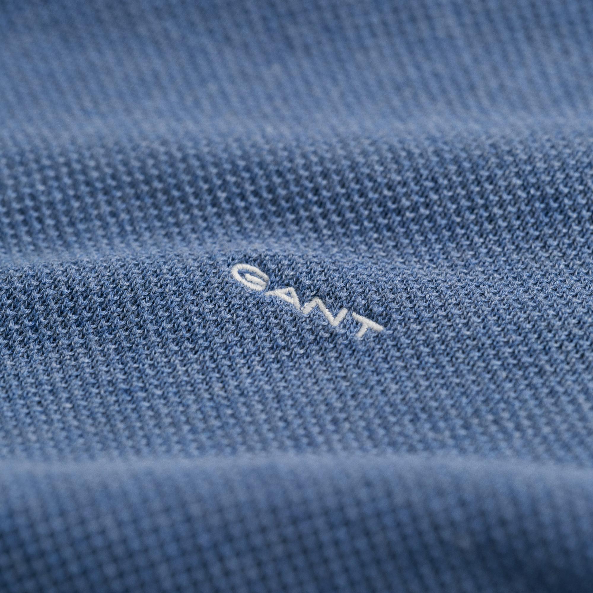 GANT Erkek Mavi Regular Fit Bisiklet Yaka Kazak