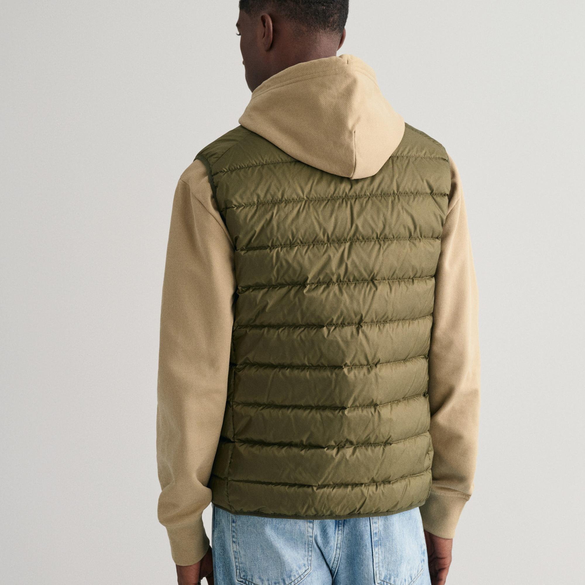 GANT Erkek Yeşil Dik Yaka Kapitone Yelek