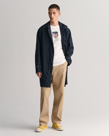  GANT Erkek Beyaz Regular Fit Bisiklet Yaka Logolu T-Shirt