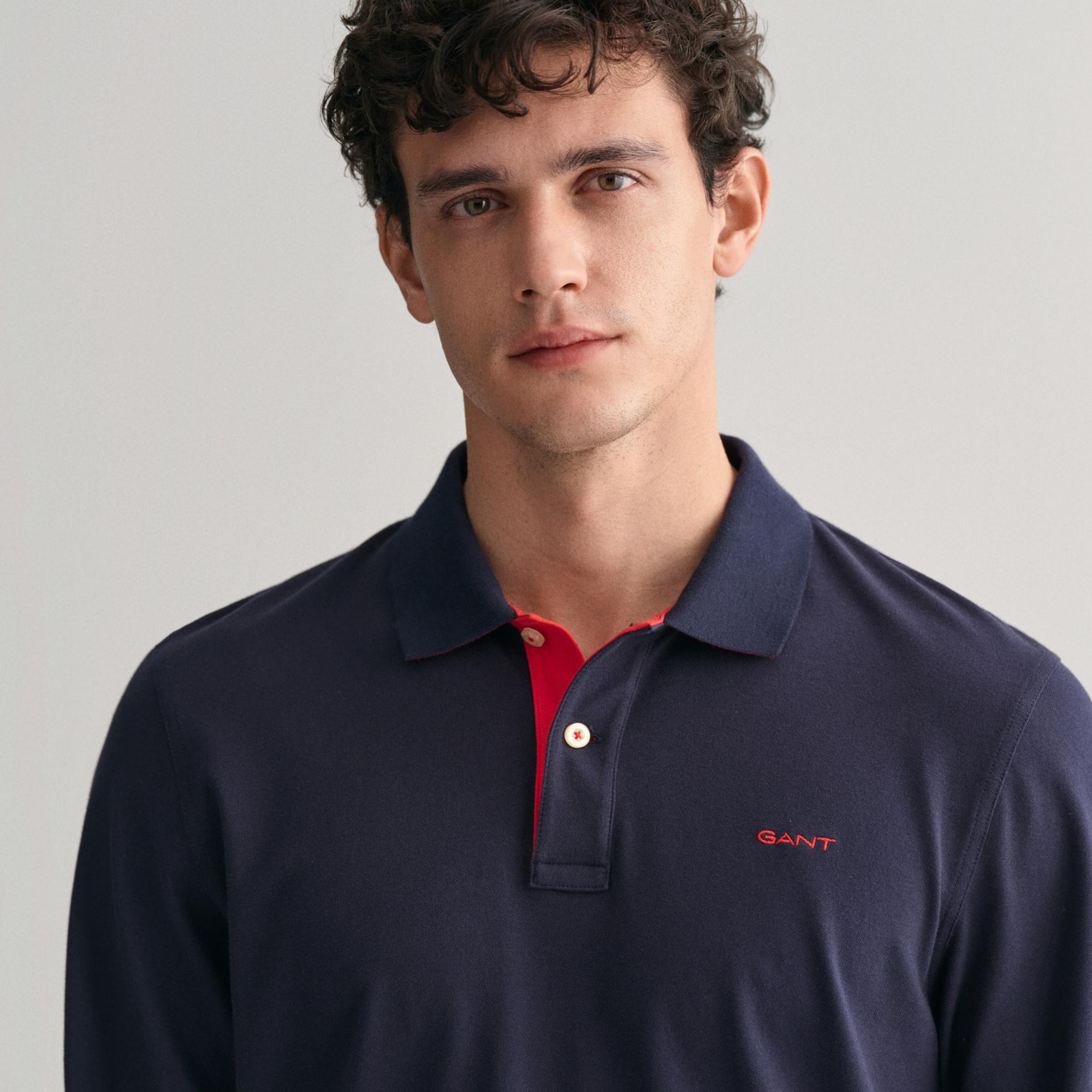 GANT Erkek Lacivert Regular Fit Polo