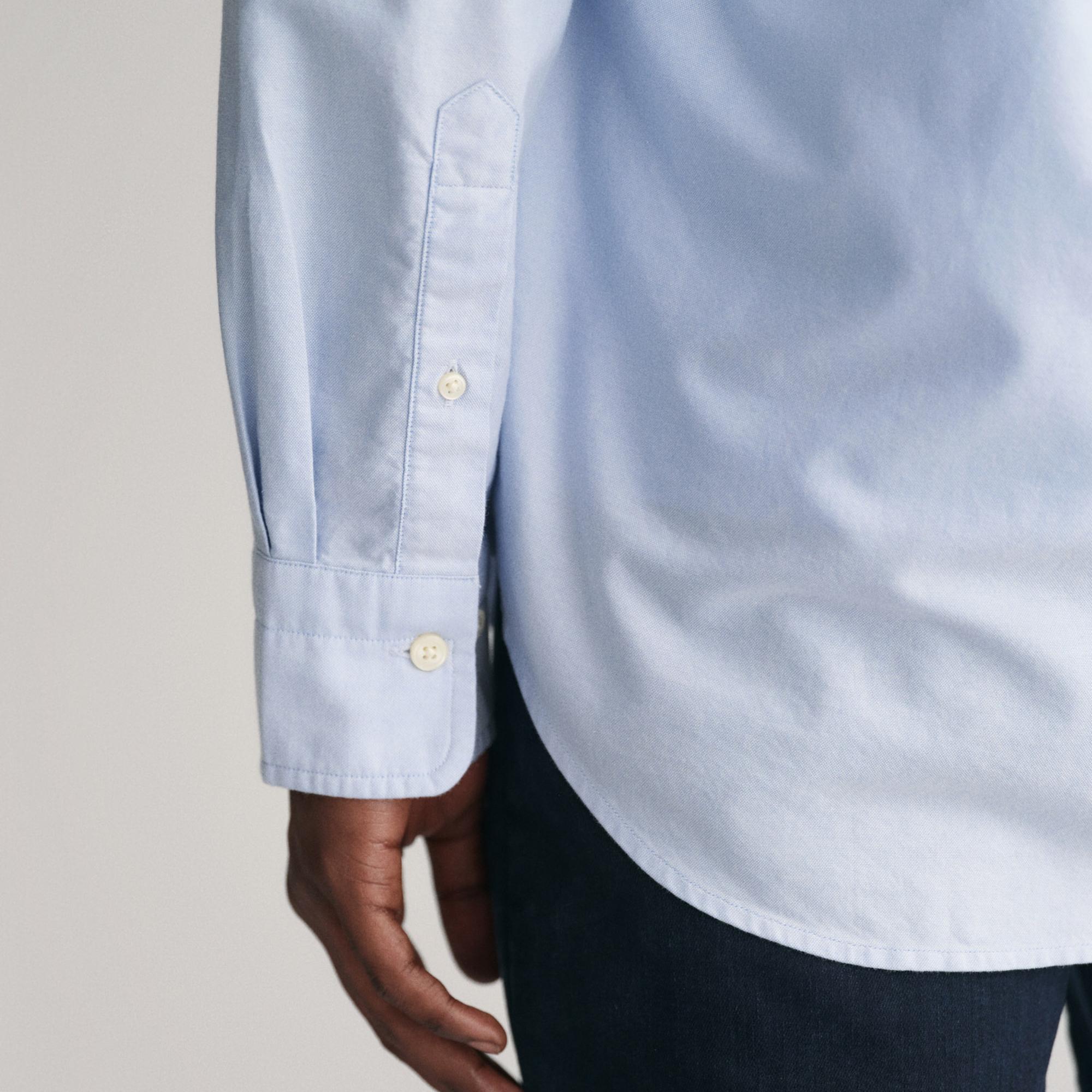 GANT Erkek Mavi Regular Fit Düğmeli Yaka Oxford Gömlek