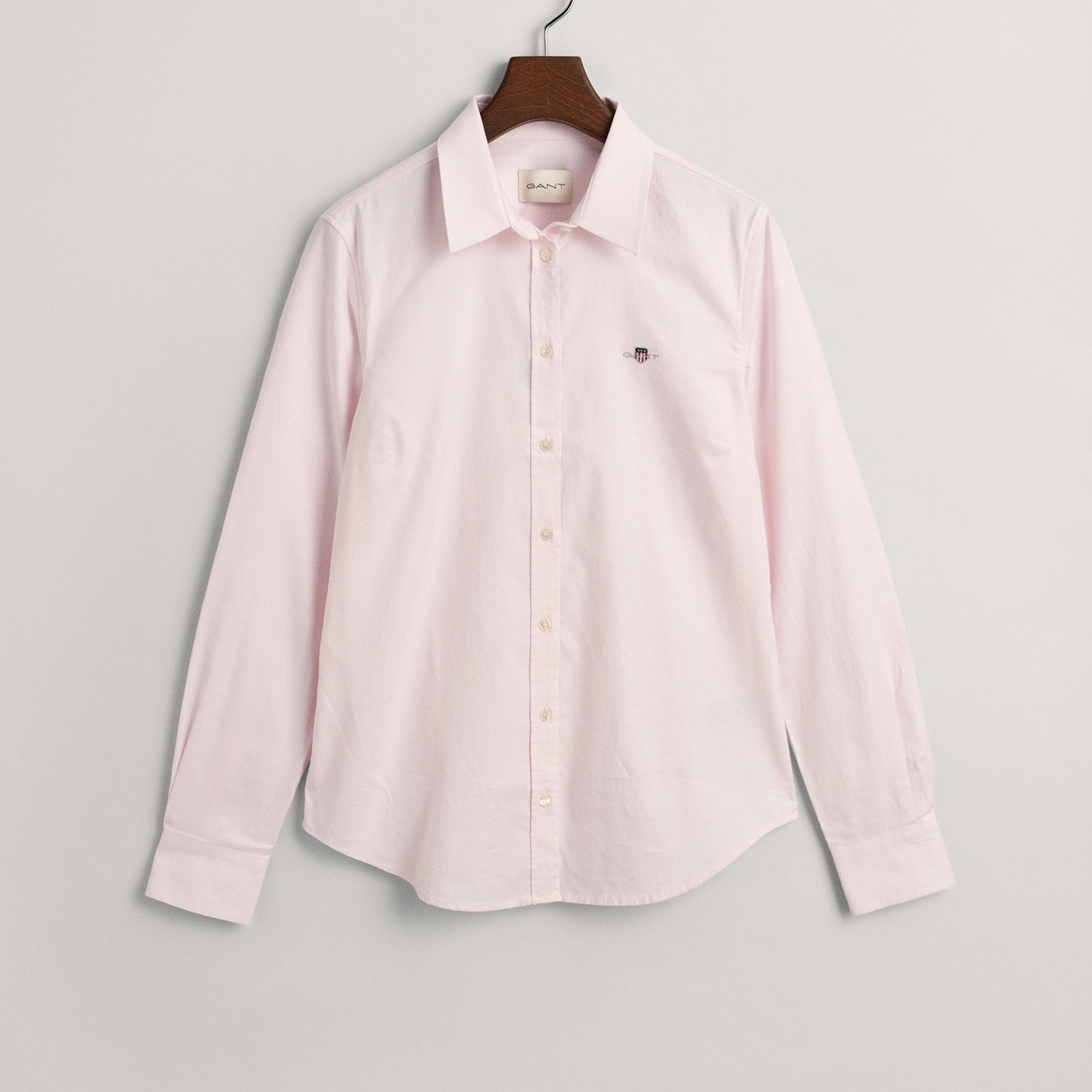 GANT Kadın Pembe Slim Fit Klasik Yaka Oxford Gömlek