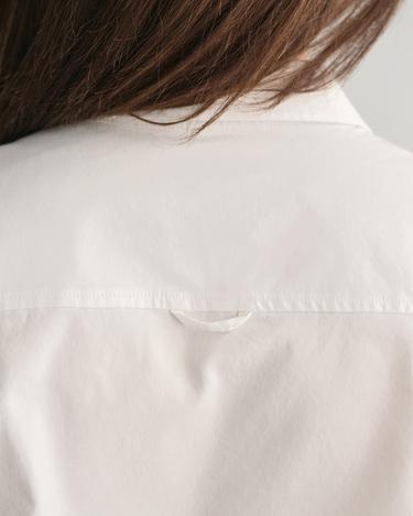 GANT Kadın Beyaz Slim Fit Klasik Yaka Oxford Gömlek