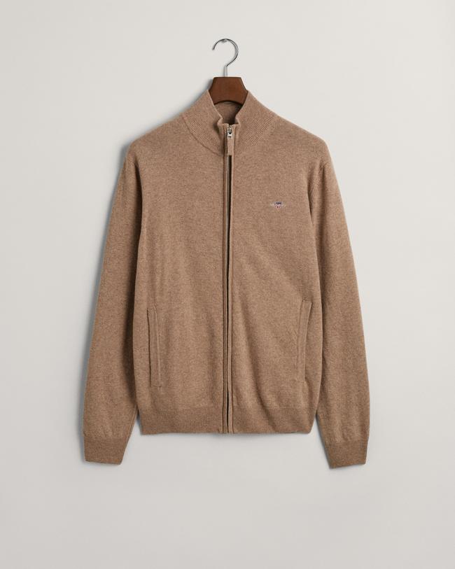  GANT Erkek Bej Regular Fit Fermuarlı Yün Hırka