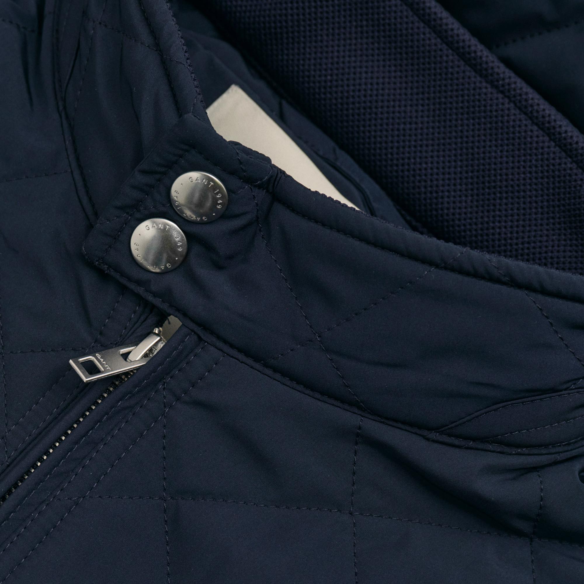 GANT Erkek Lacivert Dik Yaka Kapitone Rüzgarlık