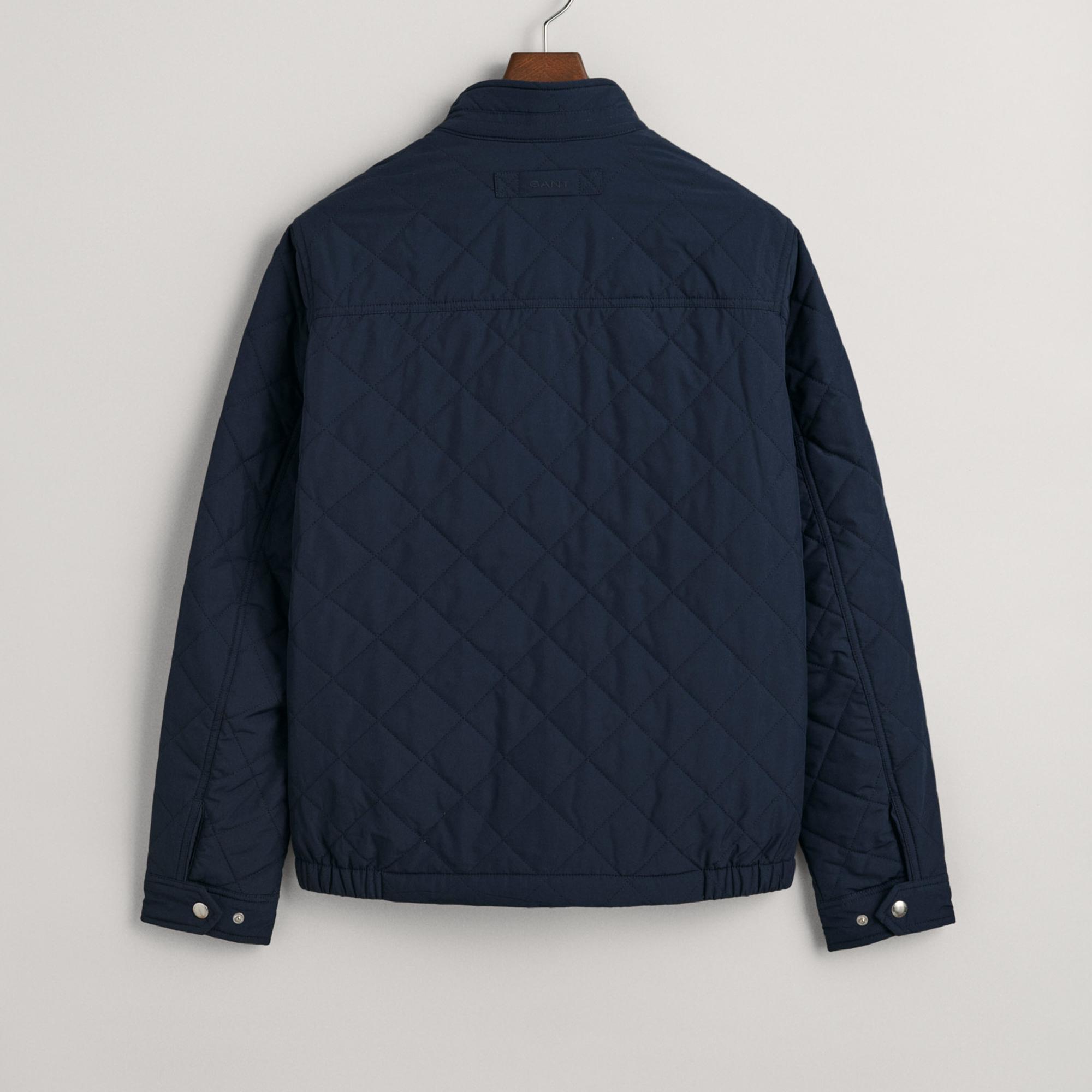 GANT Erkek Lacivert Dik Yaka Kapitone Rüzgarlık