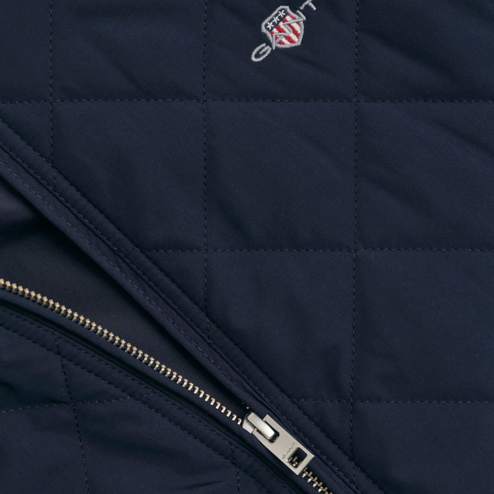 GANT Erkek Lacivert Dik Yaka Kapitone Rüzgarlık