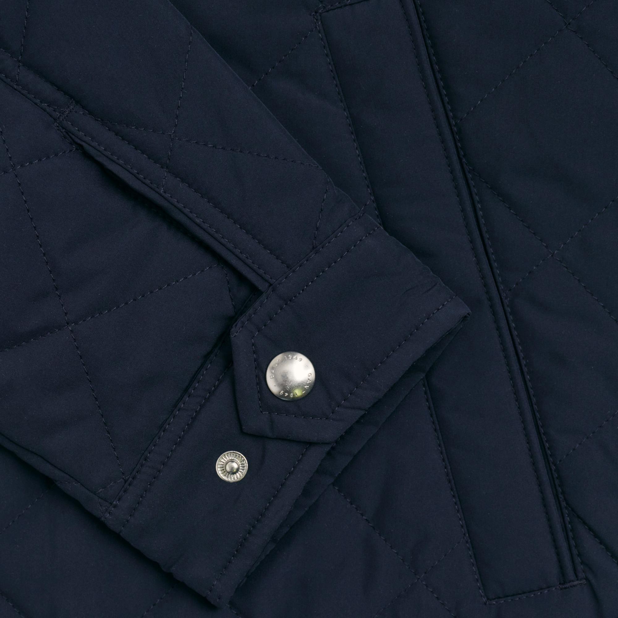 GANT Erkek Lacivert Dik Yaka Kapitone Rüzgarlık