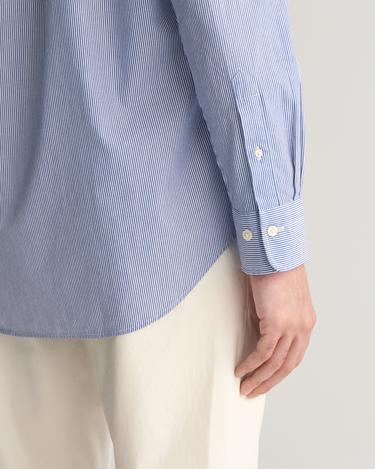  GANT Erkek Mavi Regular Fit Çizgili Düğmeli Yaka Gömlek