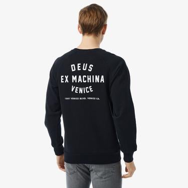  Deus Ex Machina Venice Address Crew Erkek Siyah Sweatshirt