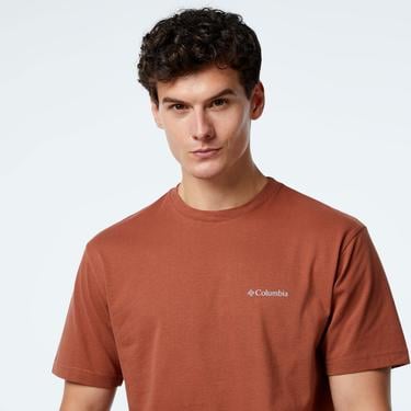  Columbia CSC M Basic Logo Erkek Kahverengi Günlük T-Shirt