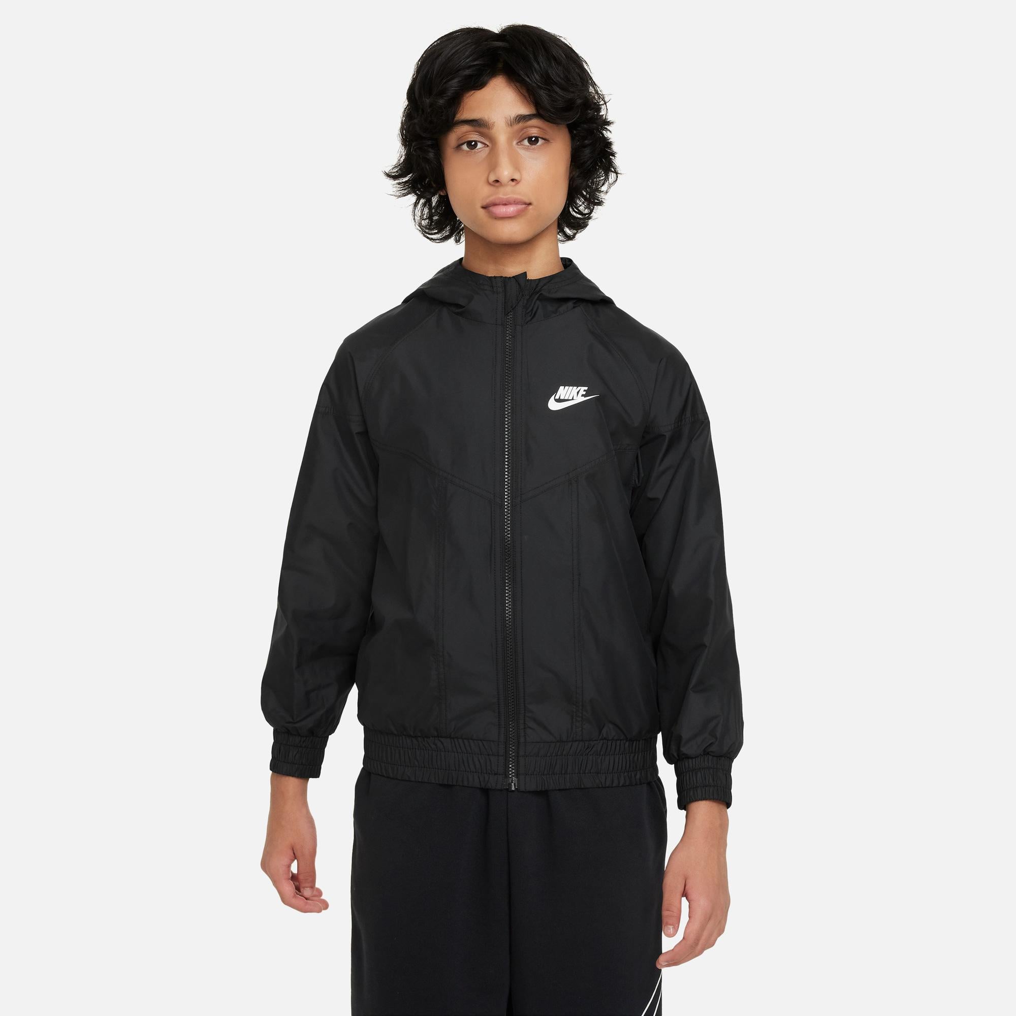 Nike Sportswear Repel Windrunner Çocuk Siyah Yağmurluk