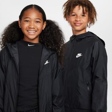  Nike Sportswear Repel Windrunner Çocuk Siyah Yağmurluk