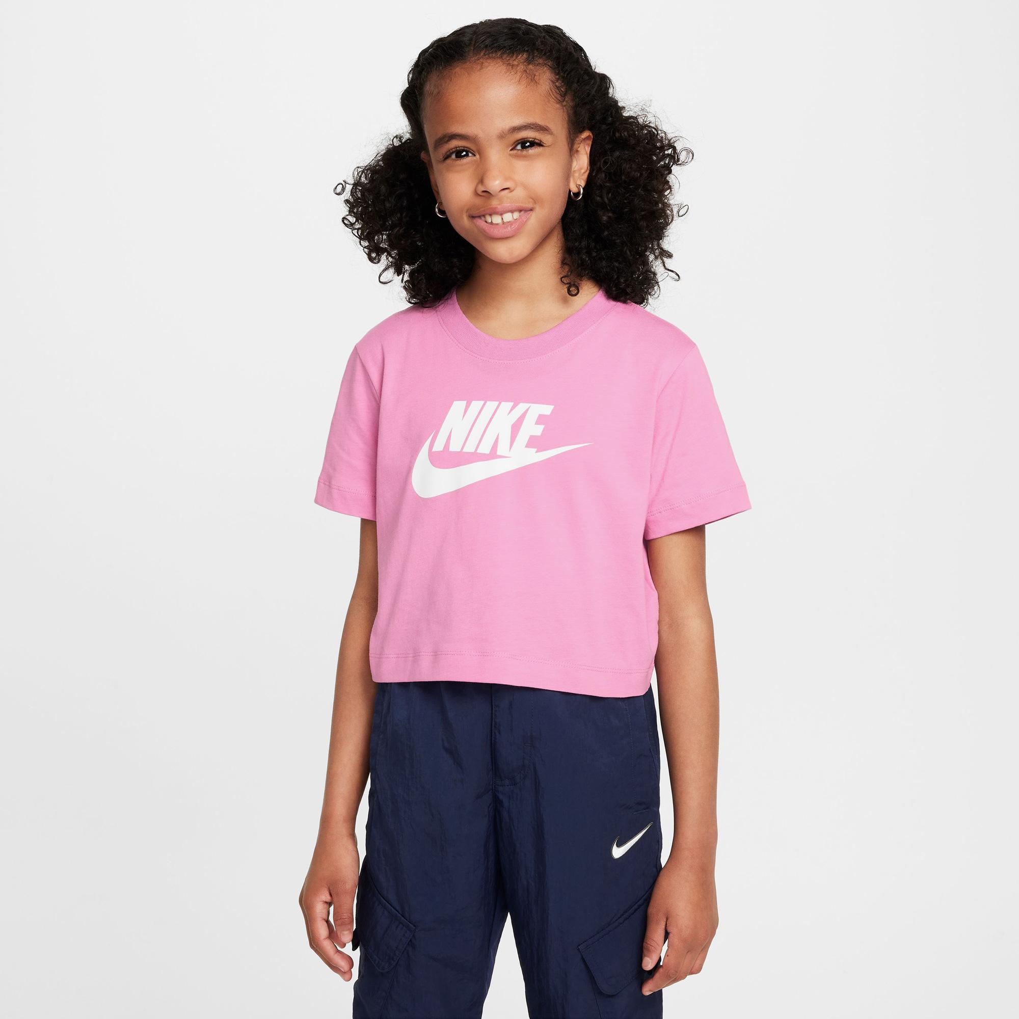 Nike Sportswear Futura Çocuk Pembe Crop T-Shirt