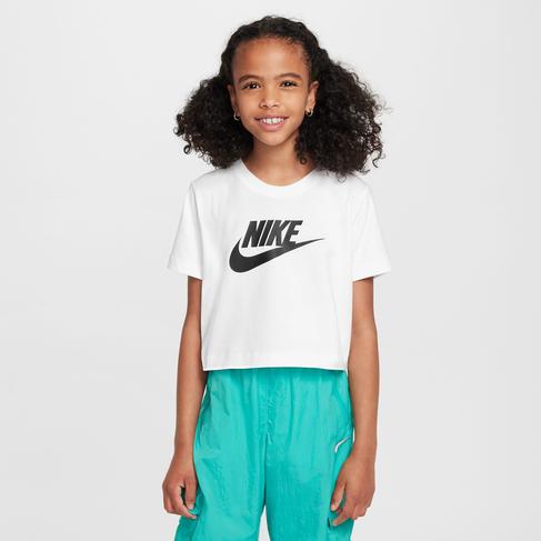  Nike Sportswear Futura Çocuk Beyaz Crop T-Shirt