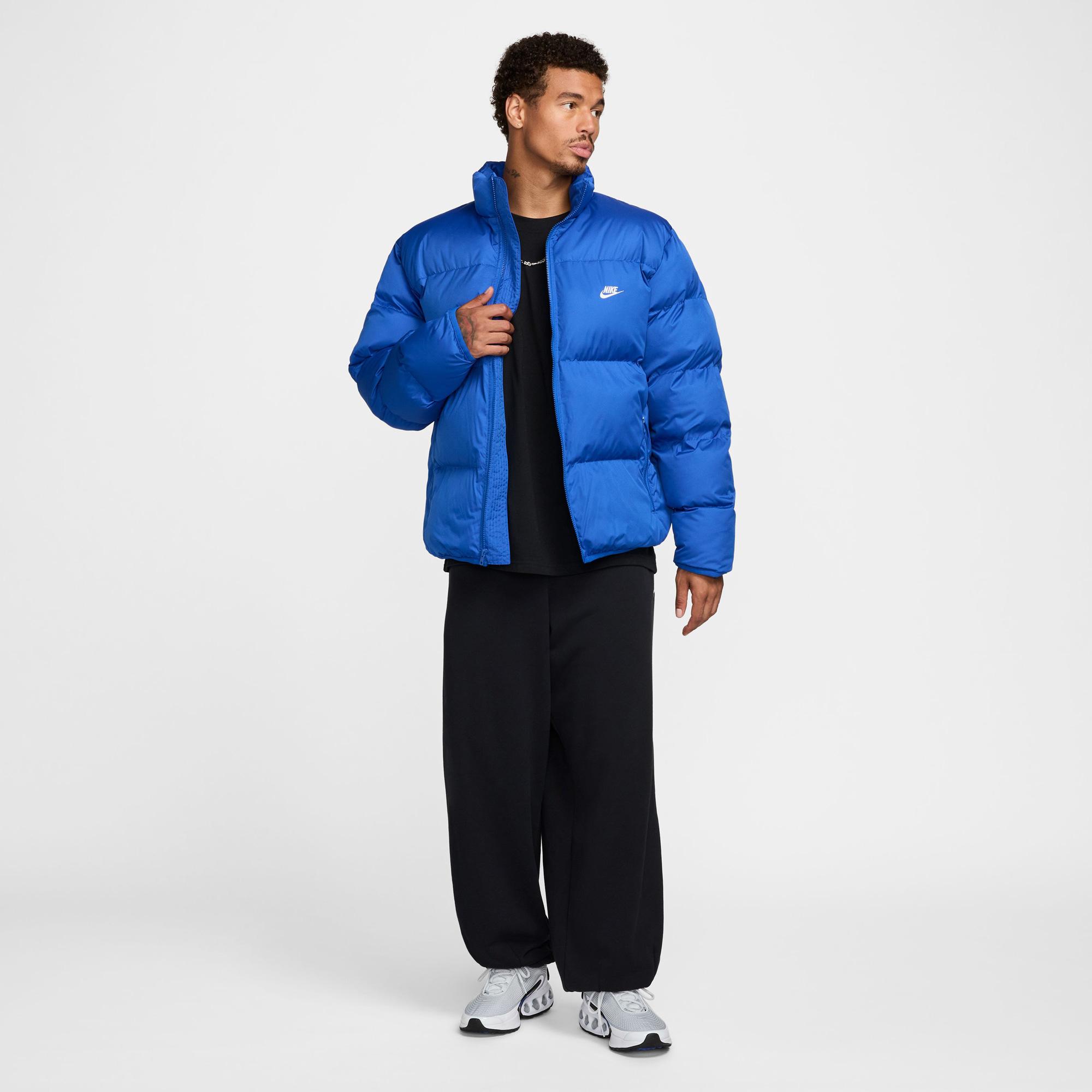 Nike Club Puffer Erkek Mavi Ceket