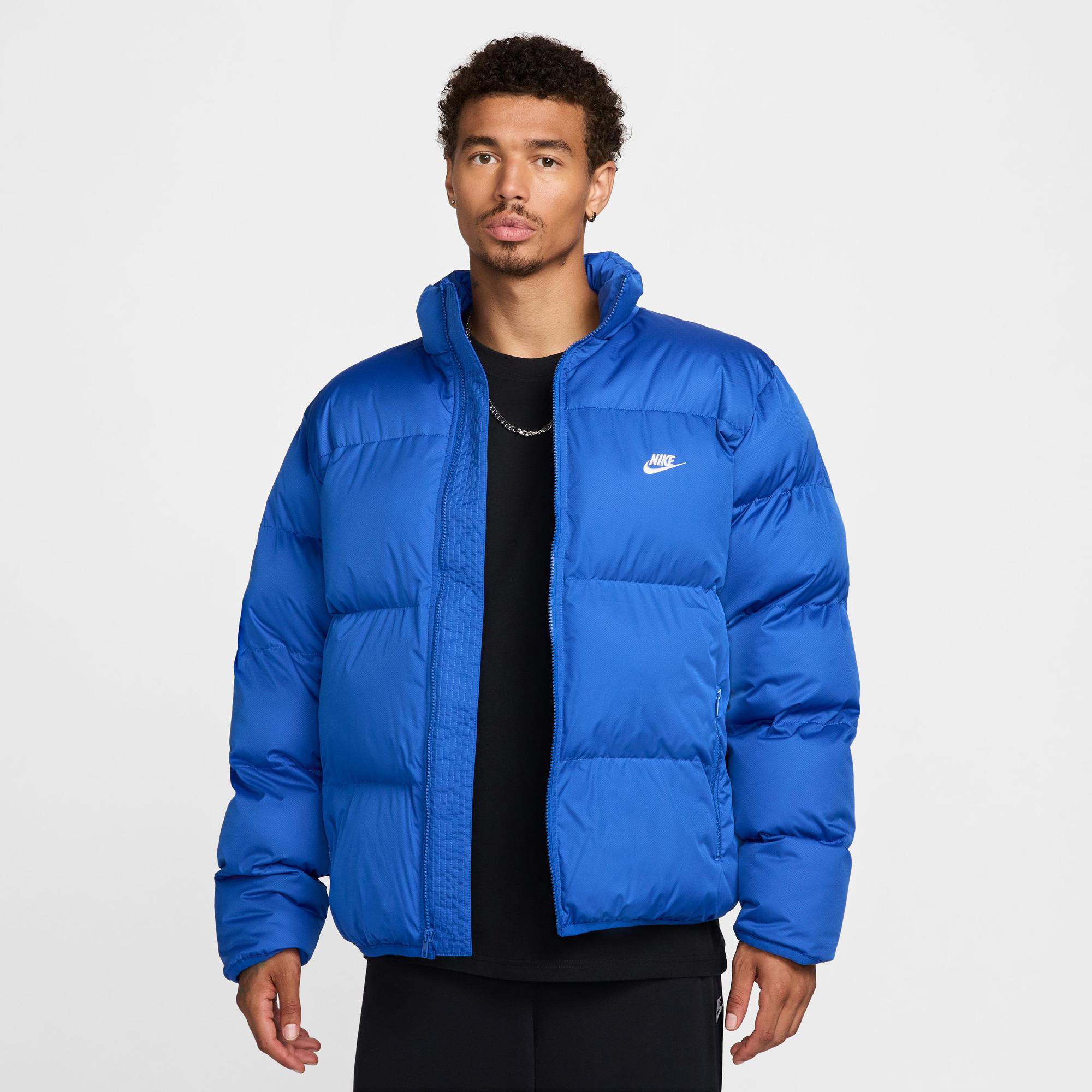 Nike Club Puffer Erkek Mavi Ceket