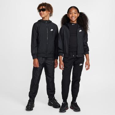  Nike Sportswear Repel Windrunner Çocuk Siyah Yağmurluk