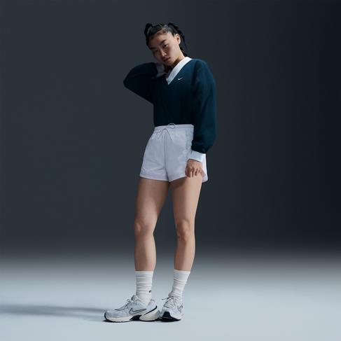  Nike Sportswear Essential Woven Kadın Lacivert Sweatshirt