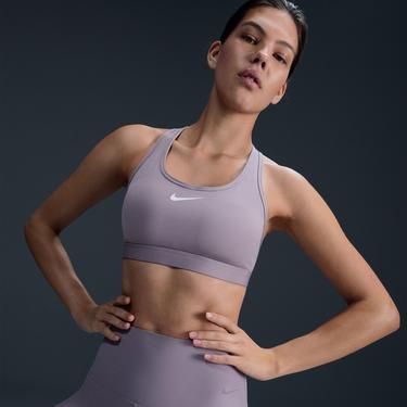  Nike Swoosh Medium Support Kadın Kahverengi Bra