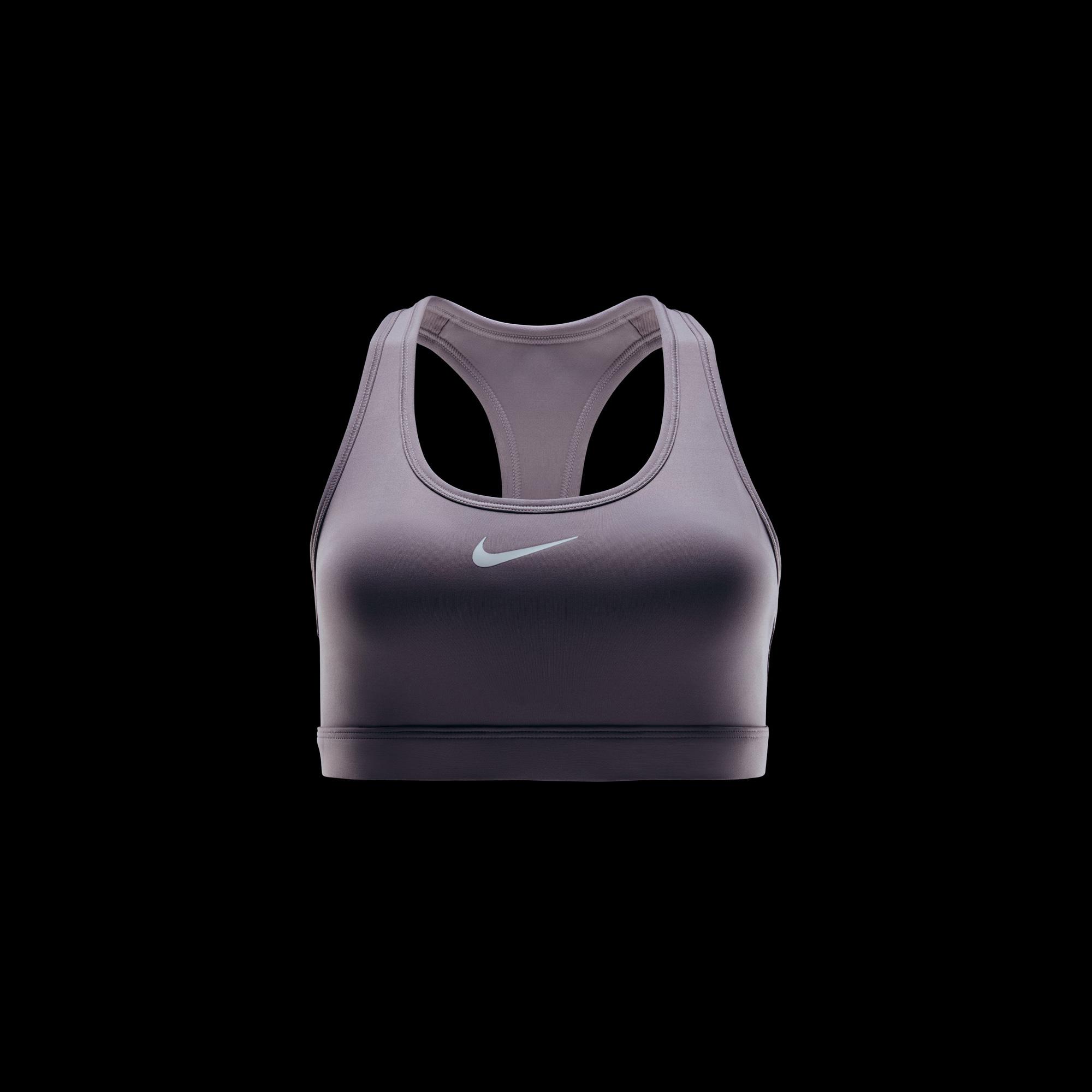 Nike Swoosh Medium Support Kadın Kahverengi Bra