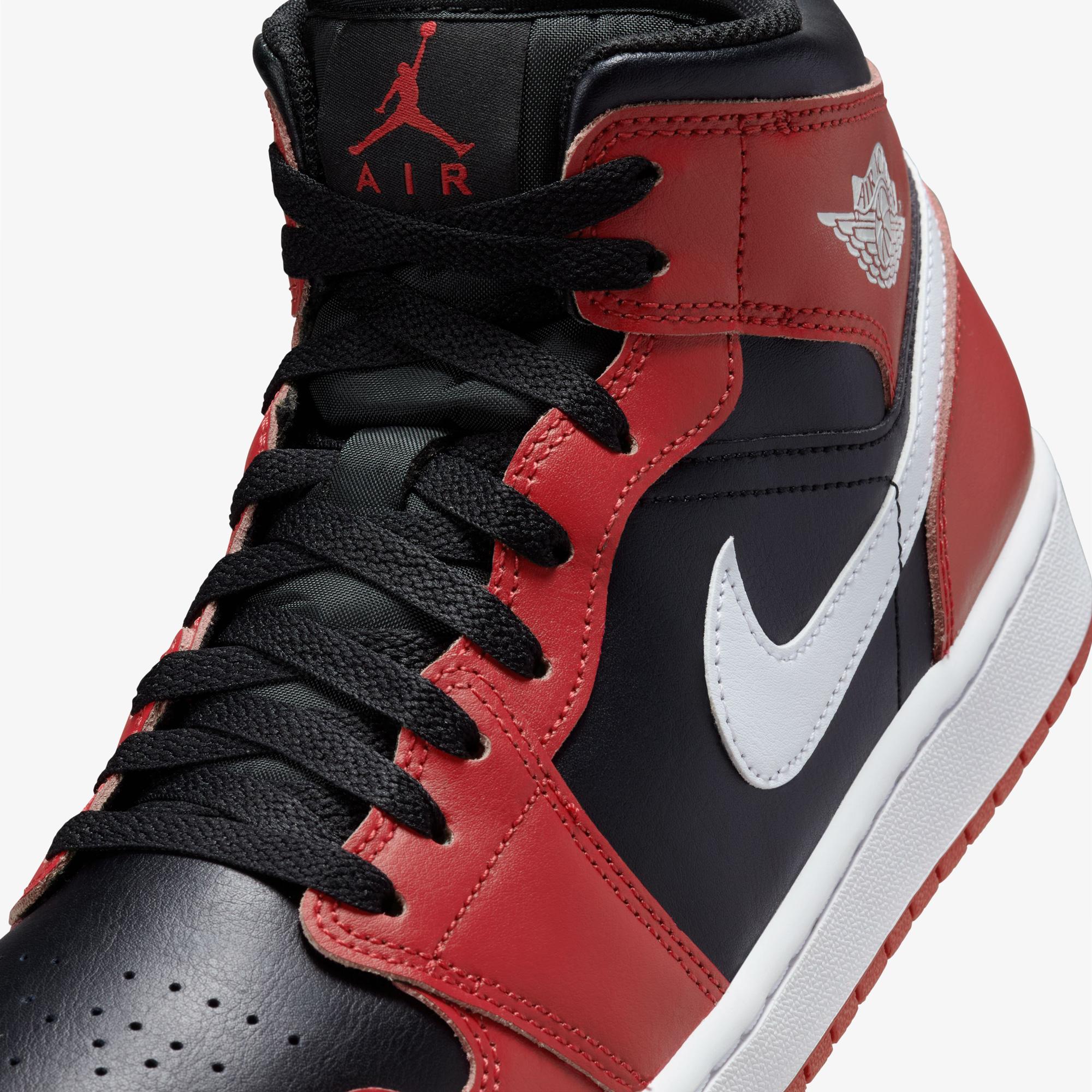 Jordan Air 1 Mid Erkek Siyah Spor Ayakkabı