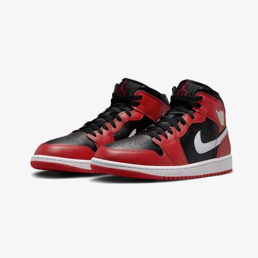  Jordan Air 1 Mid Erkek Siyah Spor Ayakkabı