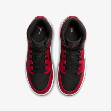  Jordan Air 1 Mid Genç Siyah Spor Ayakkabı