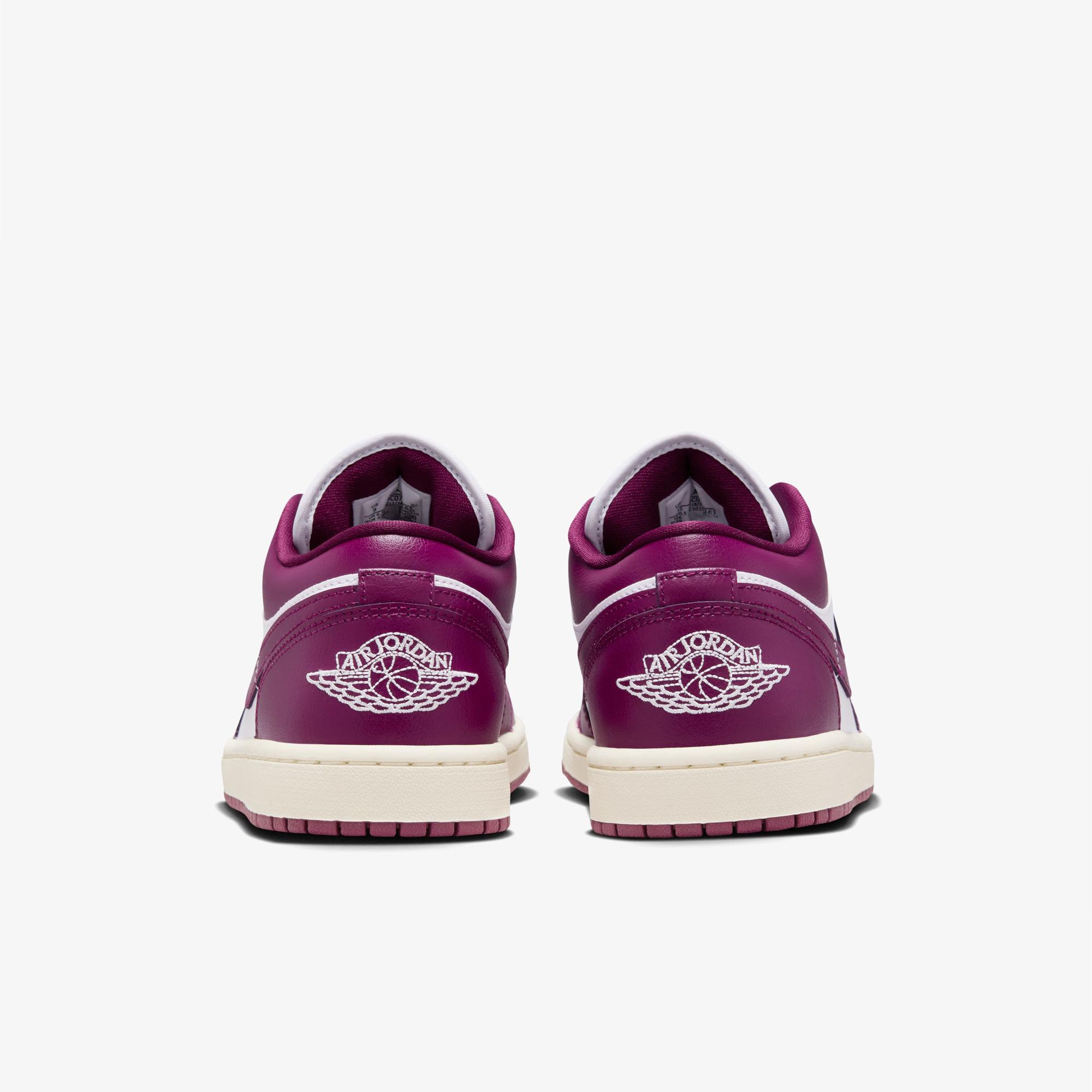 Jordan Air 1 Low Kadın Bordo/Beyaz Spor Ayakkabı